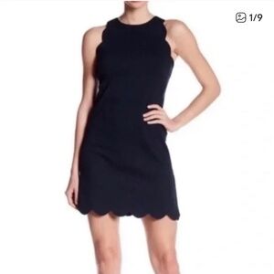 Vince Cameo Scalloped Sleeveless Dress